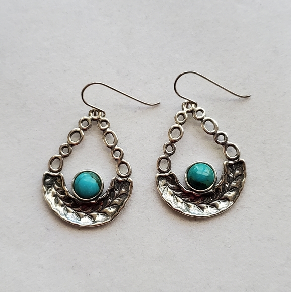Didae Sterling Silver Turquoise Dangle Earrings - Picture 11 of 15